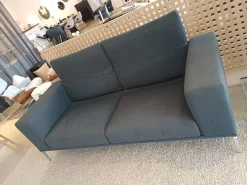 Cassina 2-Sitzer-Sofas|Sofa Moov Stoff Panama Grau Gestell Chrom Rückenteile Unabhängig Voneinander Klappbar