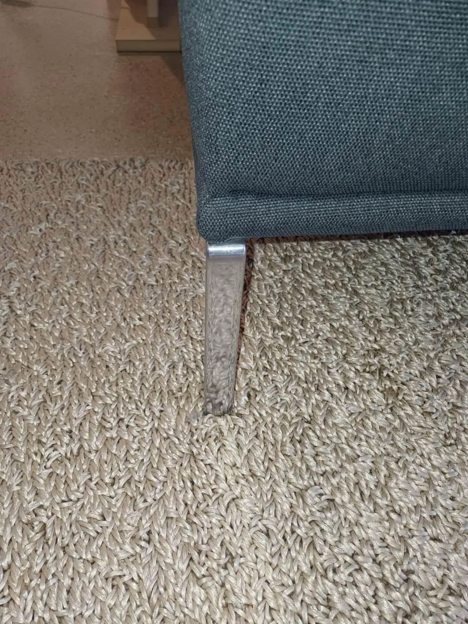 Cassina 2-Sitzer-Sofas|Sofa Moov Stoff Panama Grau Gestell Chrom Rückenteile Unabhängig Voneinander Klappbar