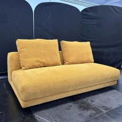 COR 2-Sitzer-Sofas|Sofa Moss 74211 Bezug Stoff 8164 Curry Gelb Füße Feinstruktur Schwarzbraun