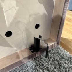 COR 3-Sitzer-Sofas|2-Sitzer-Sofas|Sofa Moss Stoff 9075 Altrose Rosa Fuß Verchromt mit Hocker