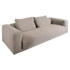 COR 2-Sitzer-Sofas|Sofa Moss Stoff 14002 Hellgrau Füße Verchromt Mit Rückenkissen