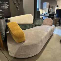 Brühl 2-Sitzer-Sofas|Sofa Mosspink Stoff 4401 92 Grau 75 Gelb 45 Creme 35 Grün 80 Rosa Füße Eiche Dunkel Geölt