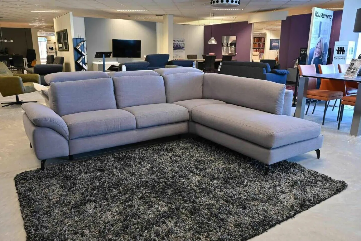 Musterring Ecksofas|Sofa MR9200 Stoff Nevio Stone mit Funktionen