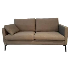 Werther 2-Sitzer-Sofas|Sofa Nelson Stoff U9999F Braun Graun Metallfüße Schwarz