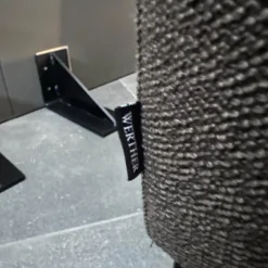 Werther 2-Sitzer-Sofas|Sofa Nelson Stoff U9999F Braun Graun Metallfüße Schwarz