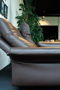 Durlet 2-Sitzer-Sofas|Sofa Nido Bezug Leder Sierra Braun Mit 2 Verstellbaren Rückenkissen Inkusive 2 Armkissen