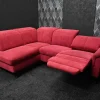 Steinpol Ecksofas|Sofa Odeon Stoff Carlos Bordeaux B 2 mit Elektrischer Relaxfunktion und Bettkasten