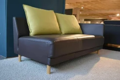 Rolf Benz 2-Sitzer-Sofas|Sofa Onda Leder 38.556 Schokoladenbraun mit 2 Kissen