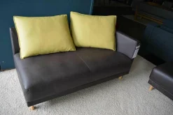 Rolf Benz 2-Sitzer-Sofas|Sofa Onda Leder 38.556 Schokoladenbraun mit 2 Kissen