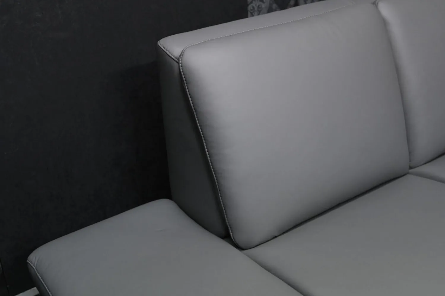 Steinpol 2-Sitzer-Sofas|Sofa Orion Aurelia Leder Dolcia Steingrau