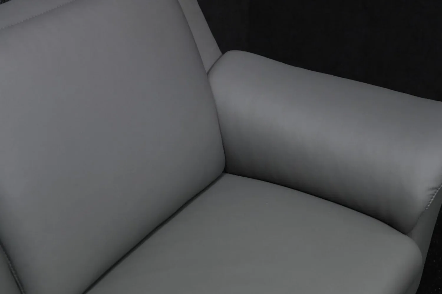 Steinpol 2-Sitzer-Sofas|Sofa Orion Aurelia Leder Dolcia Steingrau