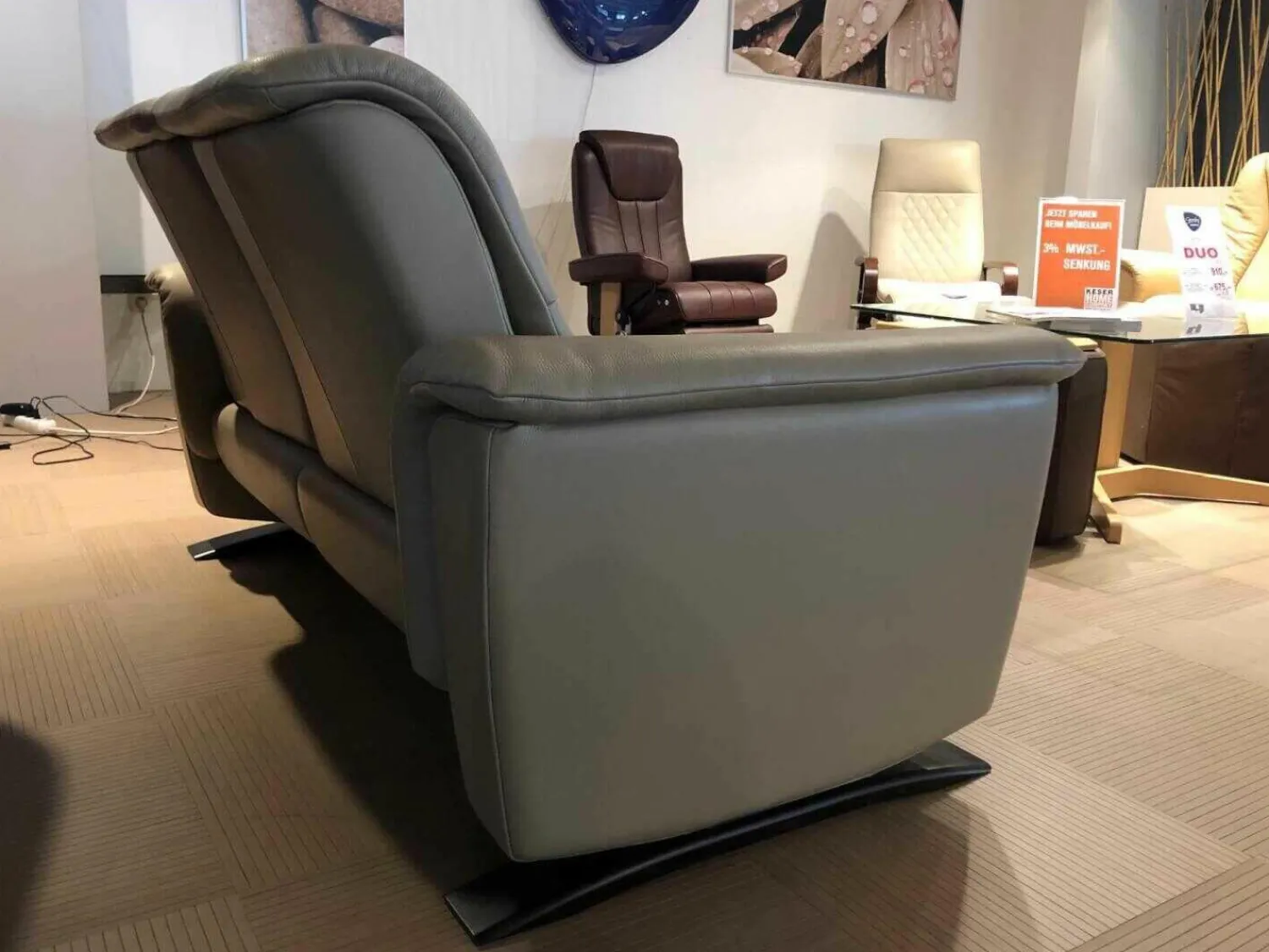 Stressless 2-Sitzer-Sofas|Sofa Panorama Zweisitzer Leder Beige