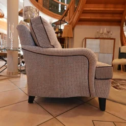 Bielefelder Werkstätten 2-Sitzer-Sofas|Sofa Passion Bezug Stoff Cam Emilia Beige Mehrfarbig Grau Keder Schwarz Holzfüße Eckig Ohne Rollen