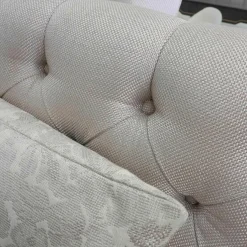 Thörmer 2-Sitzer-Sofas|Sofa Passion Mit Heftung Musterstoff A 105 Mit 3 Kissen Grau