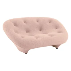 Ligne Roset 2-Sitzer-Sofas|Sofa Ploum 2 Sitzer Hochlehner Stoff Appa FR Poncho Rosa Gestell Stahl Füße Bezogen