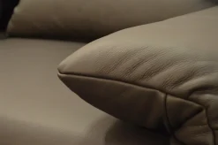 Rolf Benz 2-Sitzer-Sofas|Sofa Plura L-SOB-BS 380/186 Leder 38.105 Graubraun mit Verstellfunktionen