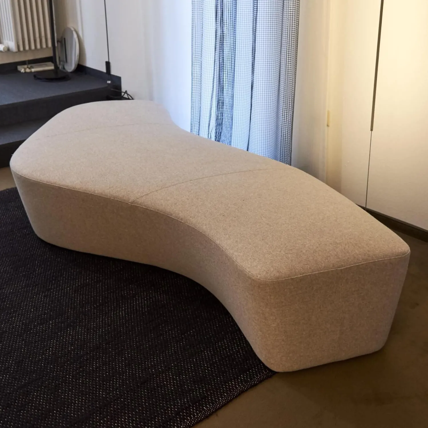 Tacchini 2-Sitzer-Sofas|Sofa Polar Bezugsstoff Divina Melange 3 Farbe 227 Beige Creme