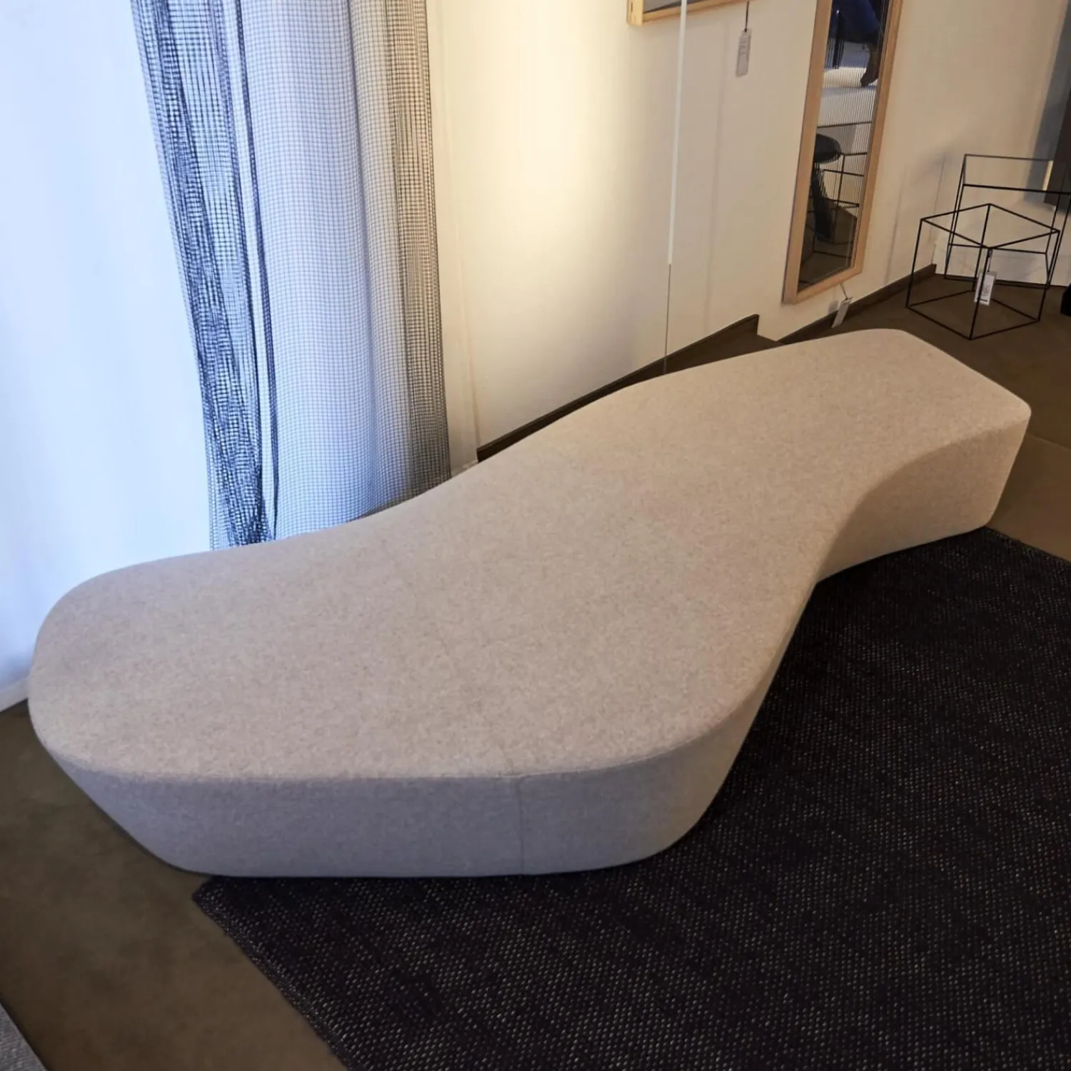 Tacchini 2-Sitzer-Sofas|Sofa Polar Bezugsstoff Divina Melange 3 Farbe 227 Beige Creme