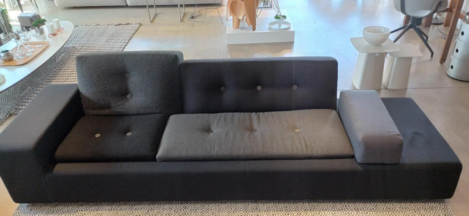 Vitra 2-Sitzer-Sofas|Sofa Polder XL Stoff Spirit Schwarz Steelcut Anthrazit Hallingdal Dunkelgrau Soft Schwarz Und Anthrazit Und Tonus Schwarz