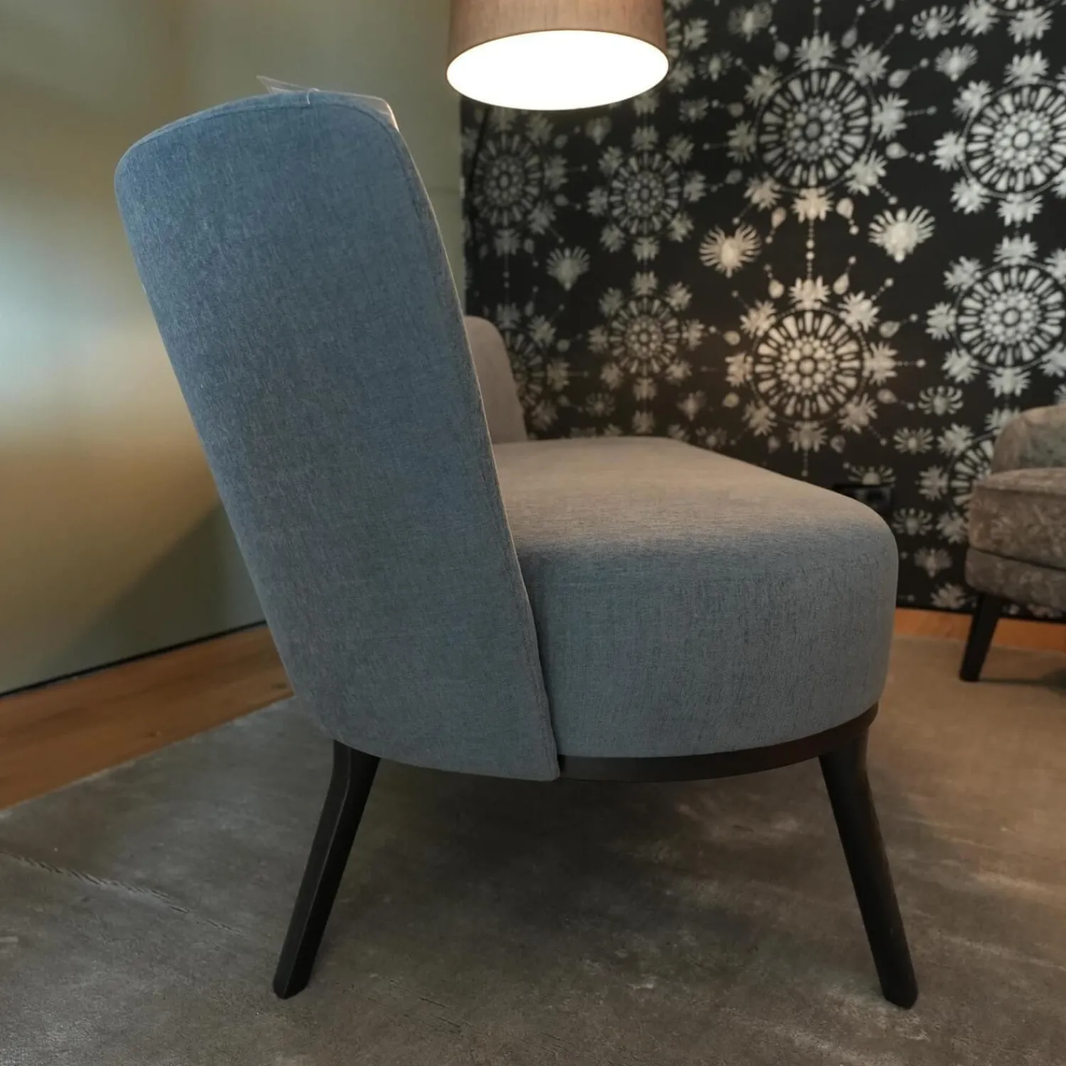 Bielefelder Werkstätten Bänke|Sofa Polo Cocktail 107-3002 Stoff Caliente 04242 Farbe 700 Grau Gestell Eiche Schwarz