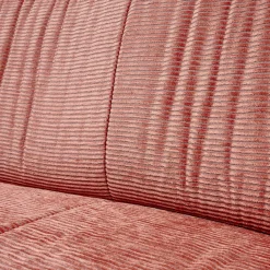 Bielefelder Werkstätten 2-Sitzer-Sofas|Sofa Polo Cocktail Stoff JAB Silas 1030 064 Rosa Gestell Esche Schwarz Gebeizt Mit Hocker