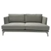 Bielefelder Werkstätten 2-Sitzer-Sofas|Sofa Polo Living 2 80 Bezug Stoff Modena BW1761-282 Grau Füße Aus Edelstahl