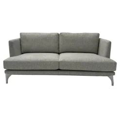 Bielefelder Werkstätten 2-Sitzer-Sofas|Sofa Polo Living 2 80 Bezug Stoff Modena BW1761-282 Grau Füße Aus Edelstahl