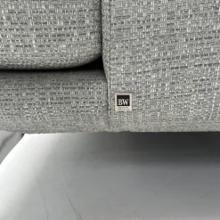 Bielefelder Werkstätten 2-Sitzer-Sofas|Sofa Polo Living 2 80 Bezug Stoff Modena BW1761-282 Grau Füße Aus Edelstahl