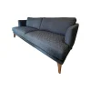 Bielefelder Werkstätten 2-Sitzer-Sofas|Sofa Polo Living Stoff Chivasso Cape Town CH2998 083 Mittelblau Füße Nussbaum