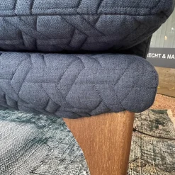 Bielefelder Werkstätten 2-Sitzer-Sofas|Sofa Polo Living Stoff Chivasso Cape Town CH2998 083 Mittelblau Füße Nussbaum