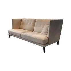 Bielefelder Werkstätten 2-Sitzer-Sofas|Sofa Polo Lounge Leder 2 Java Sand Füße Braun Gebeizt