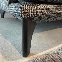 Bielefelder Werkstätten 2-Sitzer-Sofas|Sofa Polo Lounge Stoff BW-1769-191 Scott Fuß Schwarz Gebeizt