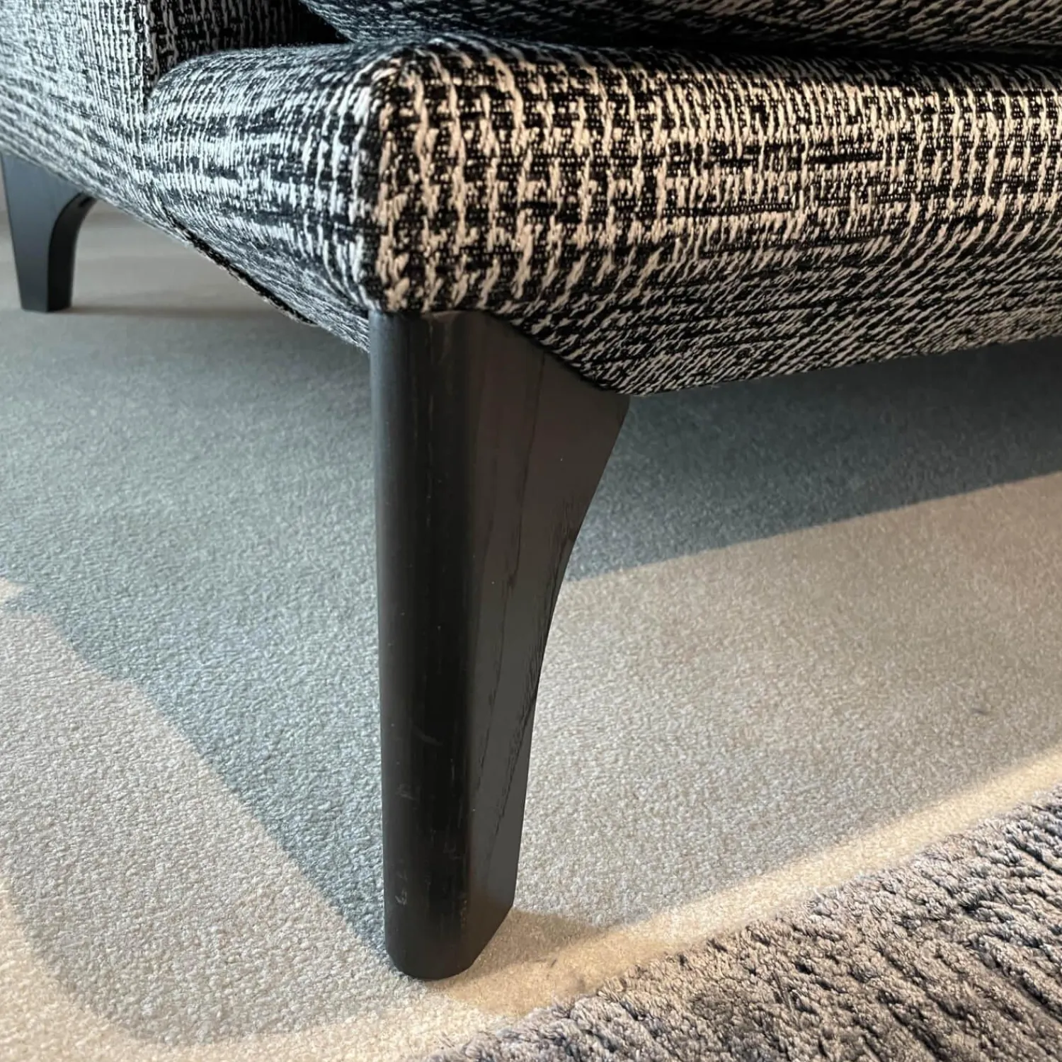 Bielefelder Werkstätten 2-Sitzer-Sofas|Sofa Polo Lounge Stoff BW-1769-191 Scott Fuß Schwarz Gebeizt