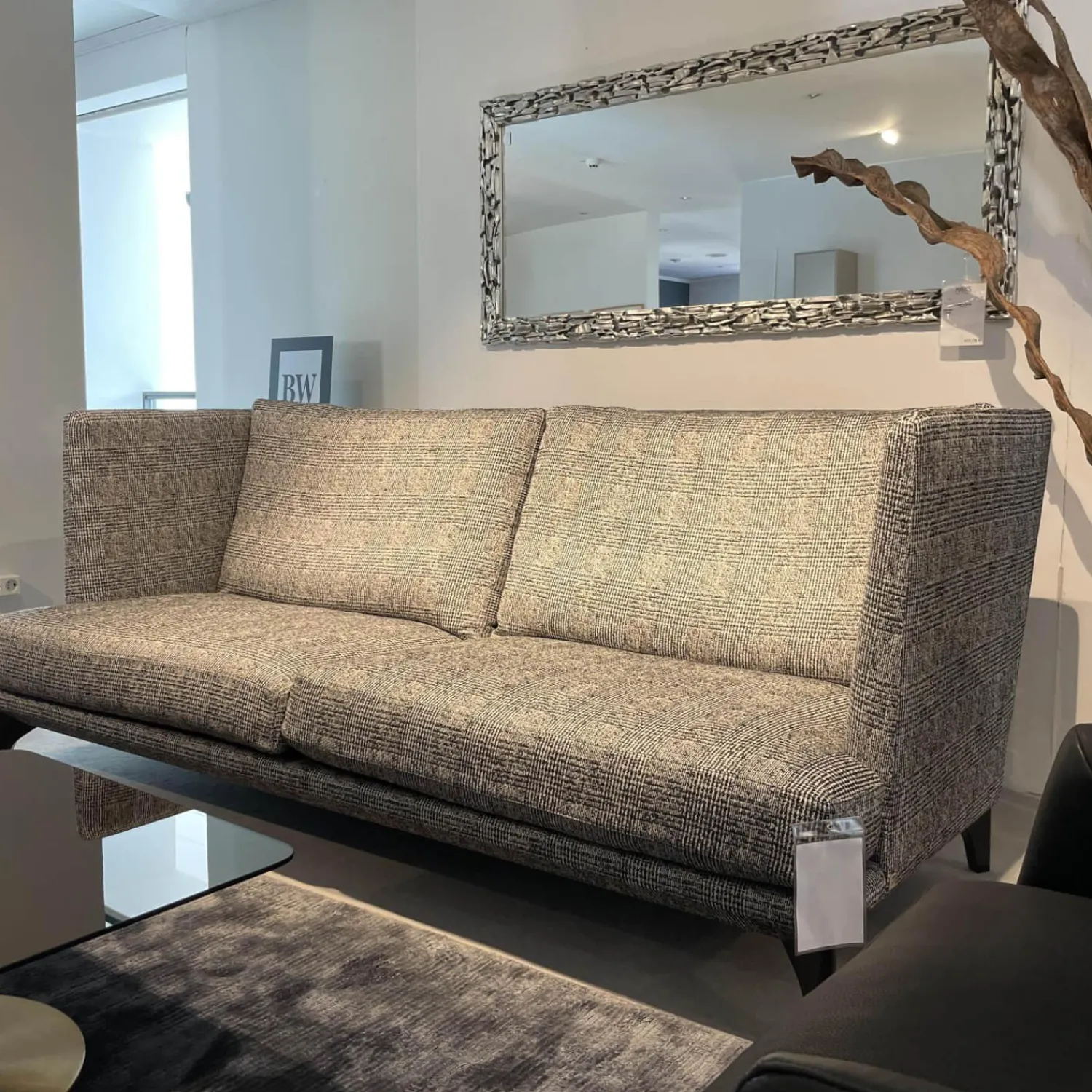 Bielefelder Werkstätten 2-Sitzer-Sofas|Sofa Polo Lounge Stoff BW-1769-191 Scott Fuß Schwarz Gebeizt