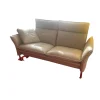 Erpo 2-Sitzer-Sofas|Sofa Porto Leder Pearl 42 Beige Weiß Füße 81 Hochglanz Inklusive Kissen