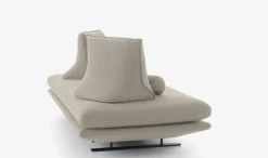Ligne Roset 2-Sitzer-Sofas|Sofa Prado Großer 2 Sitzer T 100 Stoff Vidar FR Mastic Beige Gestell Lack Schwarz