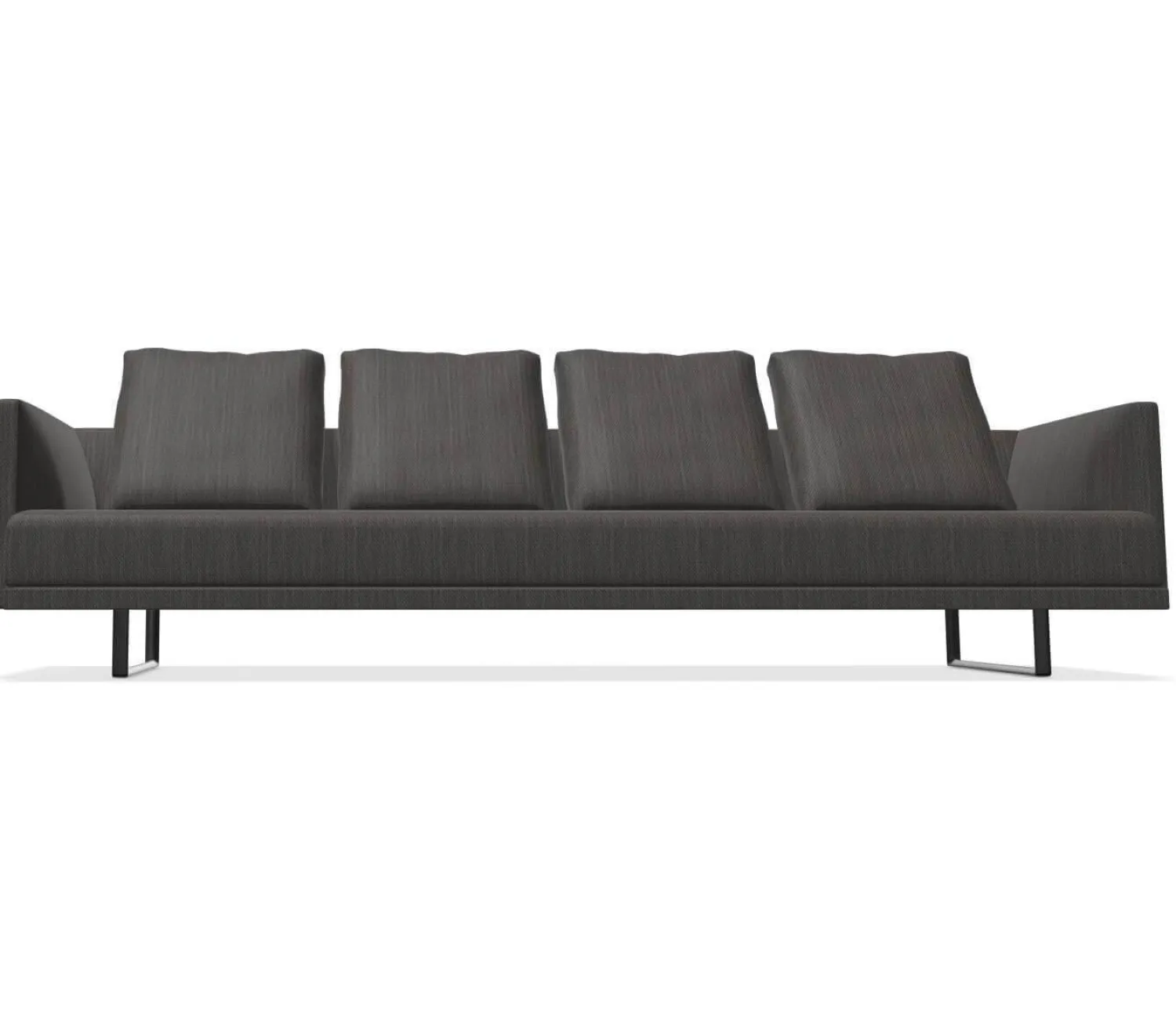 Walter Knoll Wohnlandschaften|Sofa Prime Time 490-30 Stoff Bogar Farbe Nightshade Kufen Aluminium Matt Pulverbeschichtet Schwarz