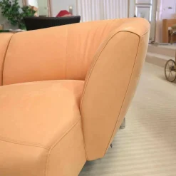 Leolux 2-Sitzer-Sofas|Sofa Pupilla Leder Coral Mit Longchair