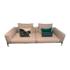 Flexform 2-Sitzer-Sofas|Sofa Remeo Stoff Helles Gemischtes Grau Inklusive Kissen Und Rolle