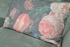 Bullfrog 2-Sitzer-Sofas|Sofa Rockfrog 0821 Stoff Manchester Jade Grün Untergestell Metall Schwarz mit motorischer Verstellfunktion