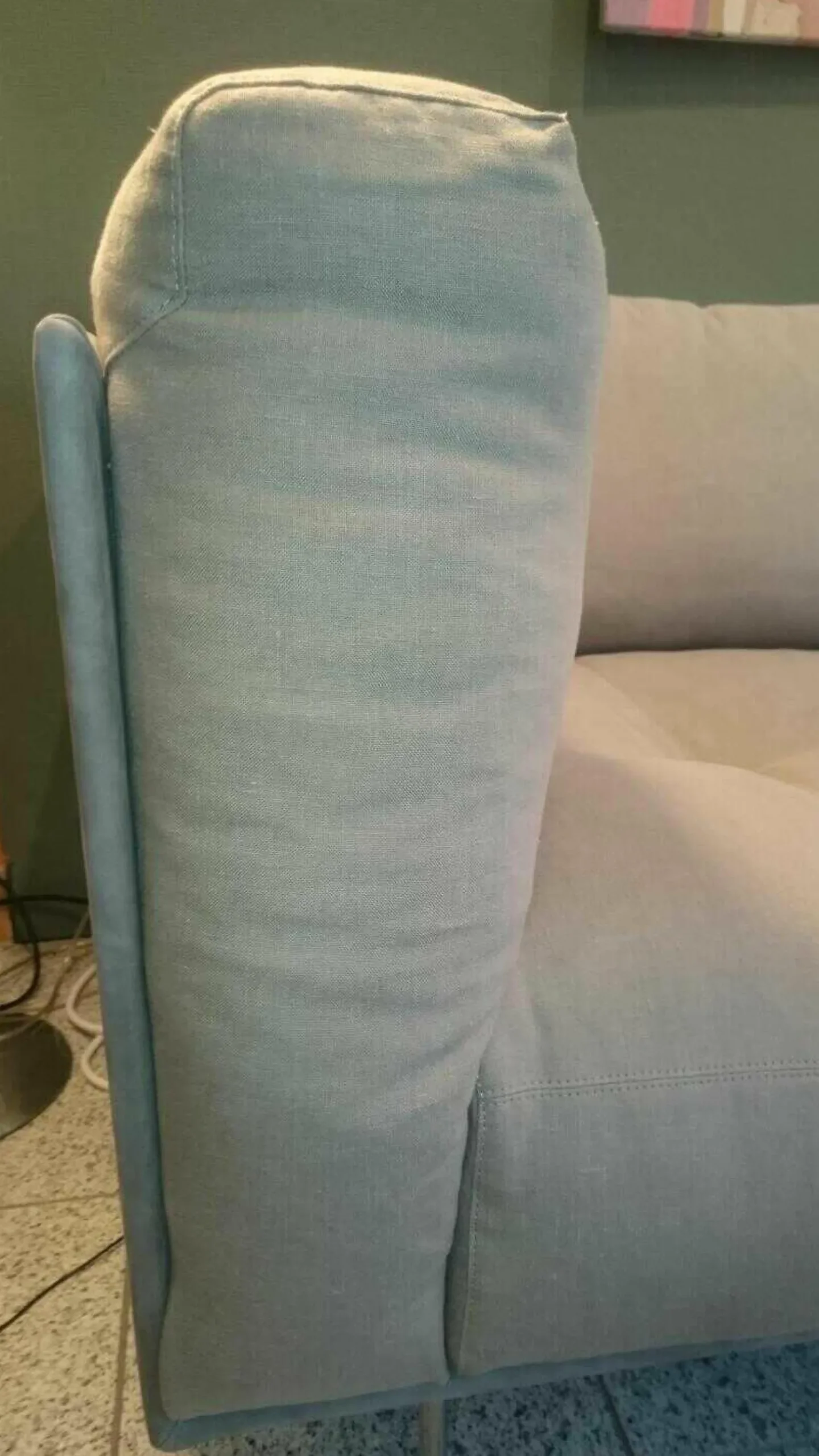 Living Divani 3-Sitzer-Sofas|Sofa Rod 240 Leder Nubuk Brend Top 3 Beige mit 2 Kissen