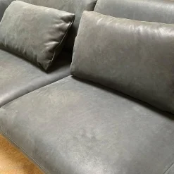 Brühl 2-Sitzer-Sofas|Sofa Roro Medium Leder Glove Schwarz Gestell Schwarz Pulverbeschichtet Inklusive 2 Drehsitze