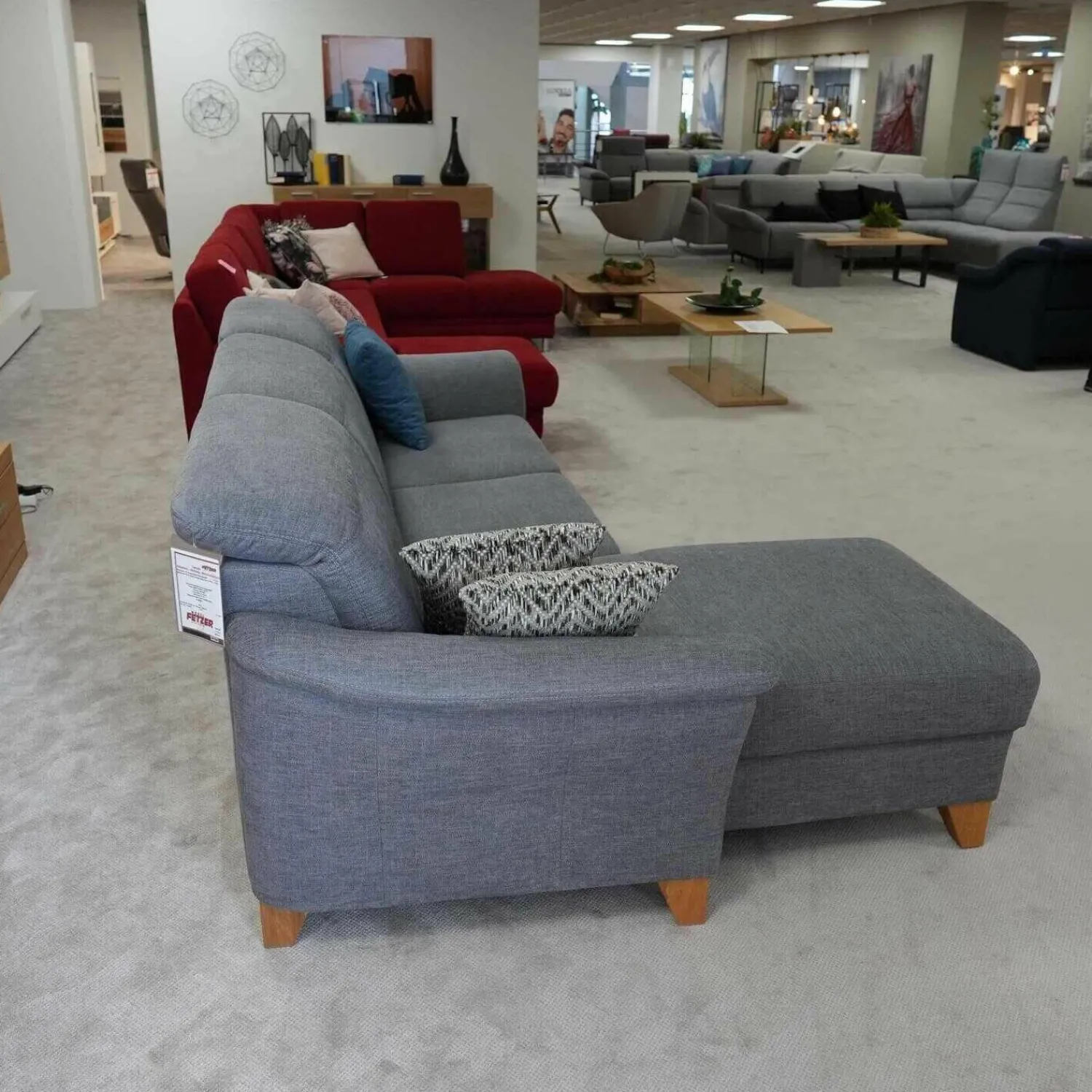 Ponsel Ecksofas|Sofa S189 Calisto Stoff 0815 Grau 18