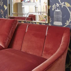 Bielefelder Werkstätten 2-Sitzer-Sofas|Sofa Saloni 135 3001 Stoff City Velvet CA 7832 063 Mit Keder Füßen Schwarz Inklusive Kopfstütze Und Kissen