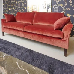 Bielefelder Werkstätten 2-Sitzer-Sofas|Sofa Saloni 135 3001 Stoff City Velvet CA 7832 063 Mit Keder Füßen Schwarz Inklusive Kopfstütze Und Kissen