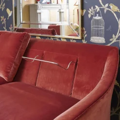 Bielefelder Werkstätten 2-Sitzer-Sofas|Sofa Saloni 135 3001 Stoff City Velvet CA 7832 063 Mit Keder Füßen Schwarz Inklusive Kopfstütze Und Kissen