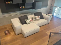 Cierre 2-Sitzer-Sofas|Sofa Season Bezug Sofa Stoff Idra 100 Bianco Crème Mit Zwei Lederkissen Leder Pelle Cougar.21