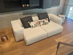 Cierre 2-Sitzer-Sofas|Sofa Season Bezug Sofa Stoff Idra 100 Bianco Crème Mit Zwei Lederkissen Leder Pelle Cougar.21