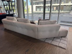 Cassina Ecksofas|Sofa Sengu Bold Stoff Look Corda Grau Weiß ohne Dekokissen