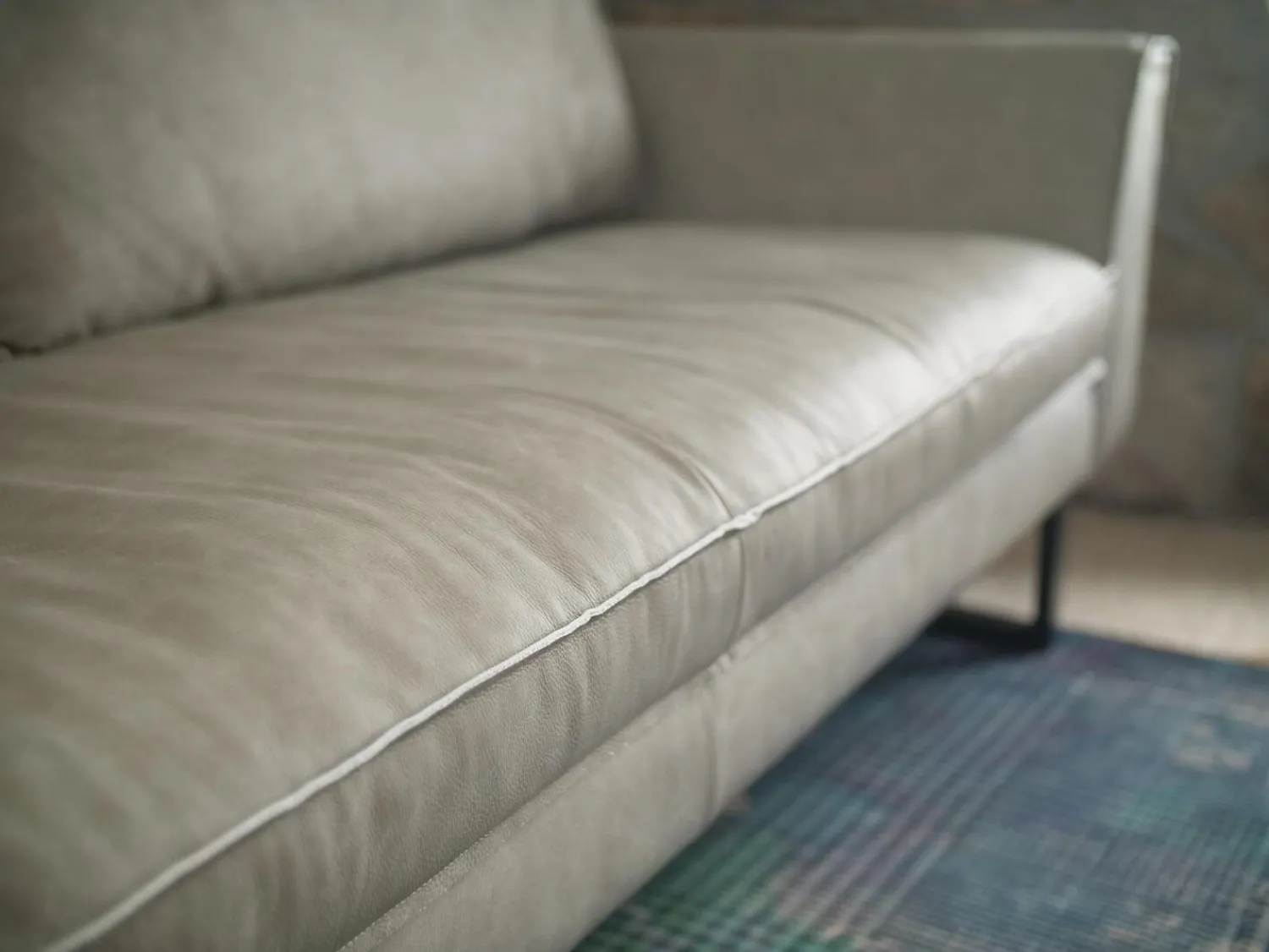 Tommy M 2-Sitzer-Sofas|Sofa Sensation Leder 192 Rhino 19214 Grau Füße 600 M051518